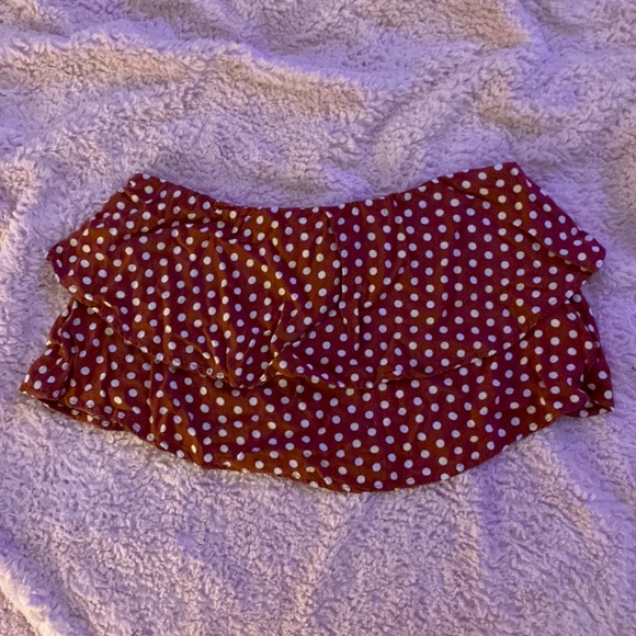 marron polka dot tube top - Picture 1 of 1